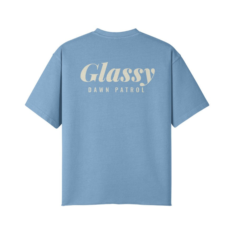 T-Shirt GLASSY Rückseite Slate Blue