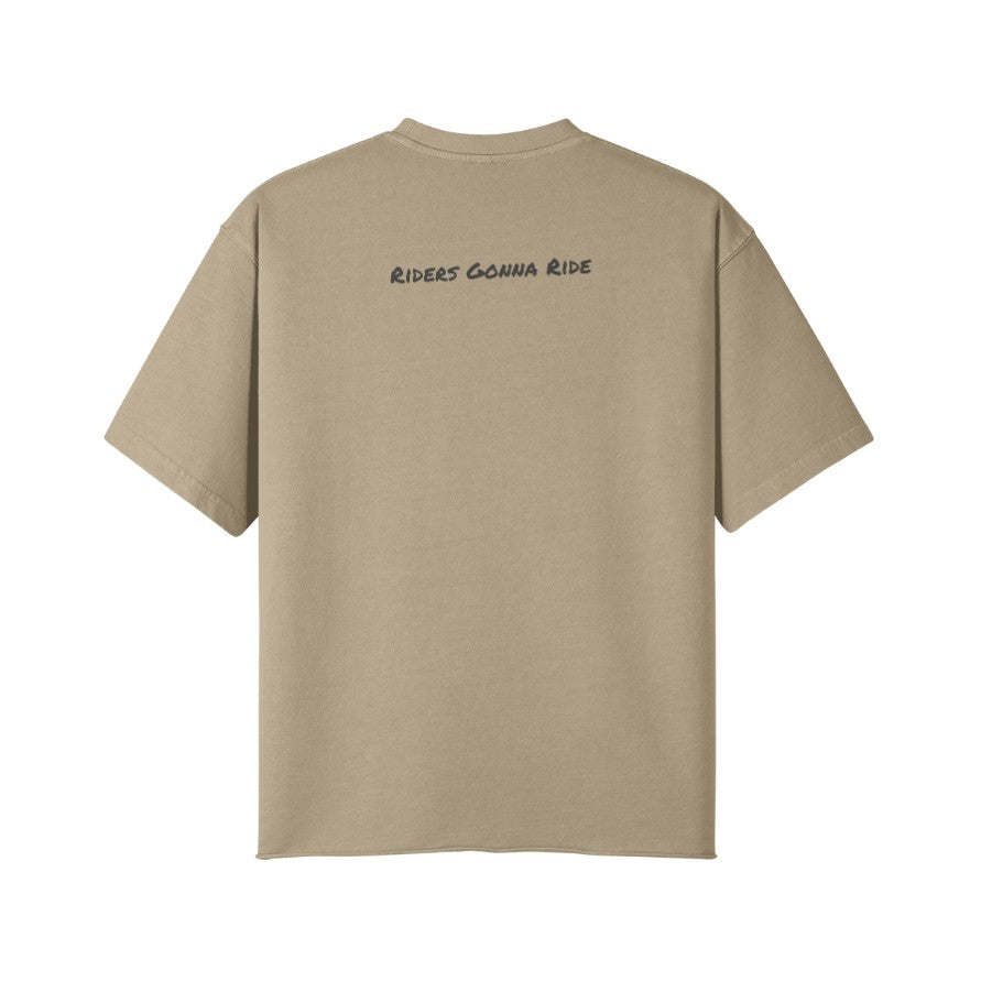 T-Shirt RIDERS ONLY Rückseite Khaki