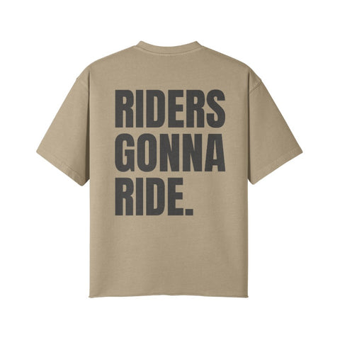 T-Shirt RIDERS GONNA RIDE Rückseite Khaki