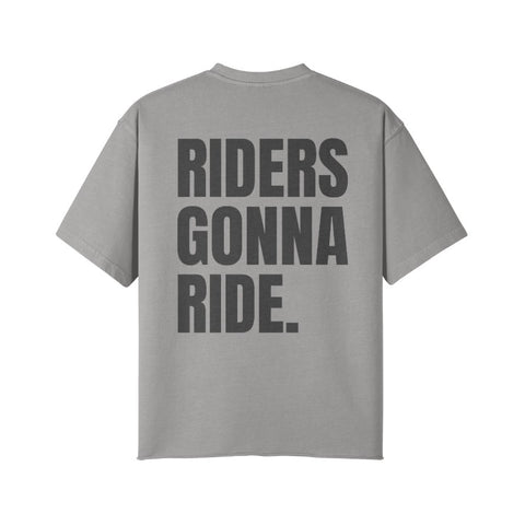 T-Shirt RIDERS GONNA RIDE Rückseite Light Gray