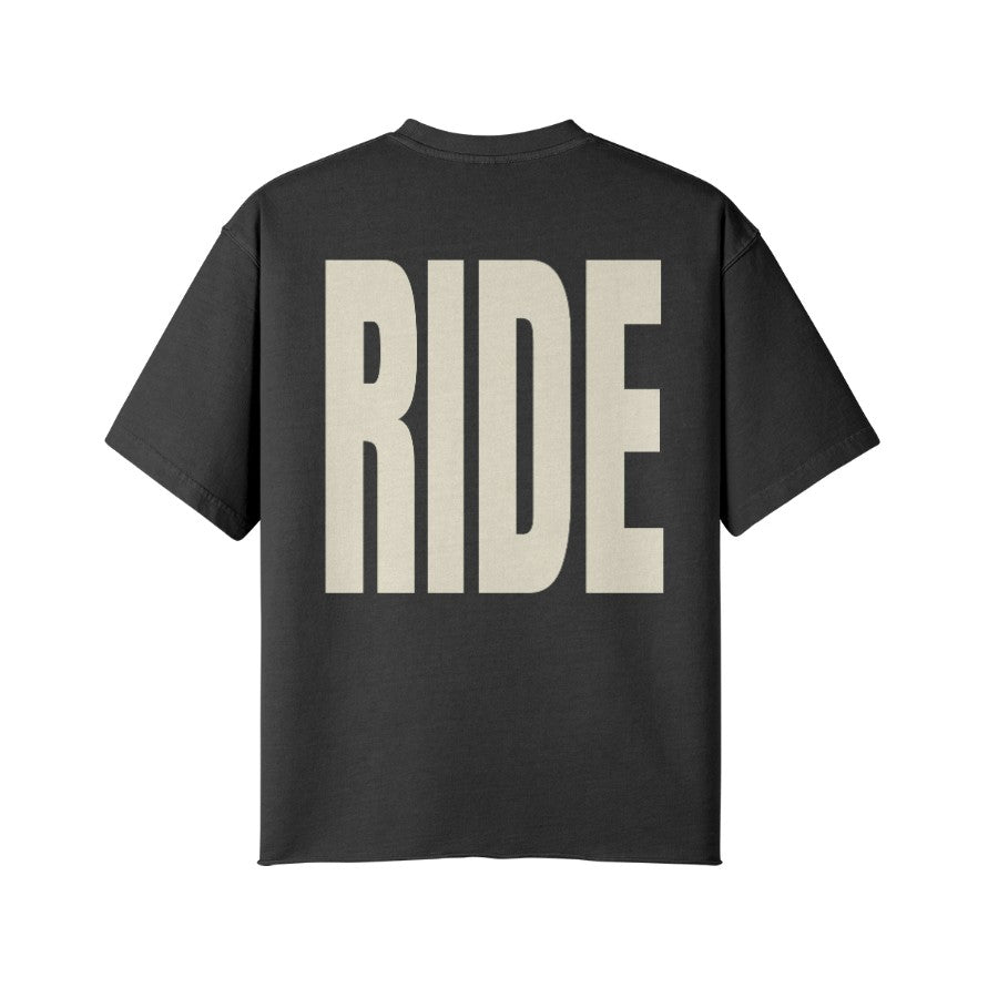 T-Shirt RIDE Rückseite Faded Black