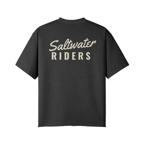 T-Shirt SALTWATER RIDERS Rückseite Faded Black