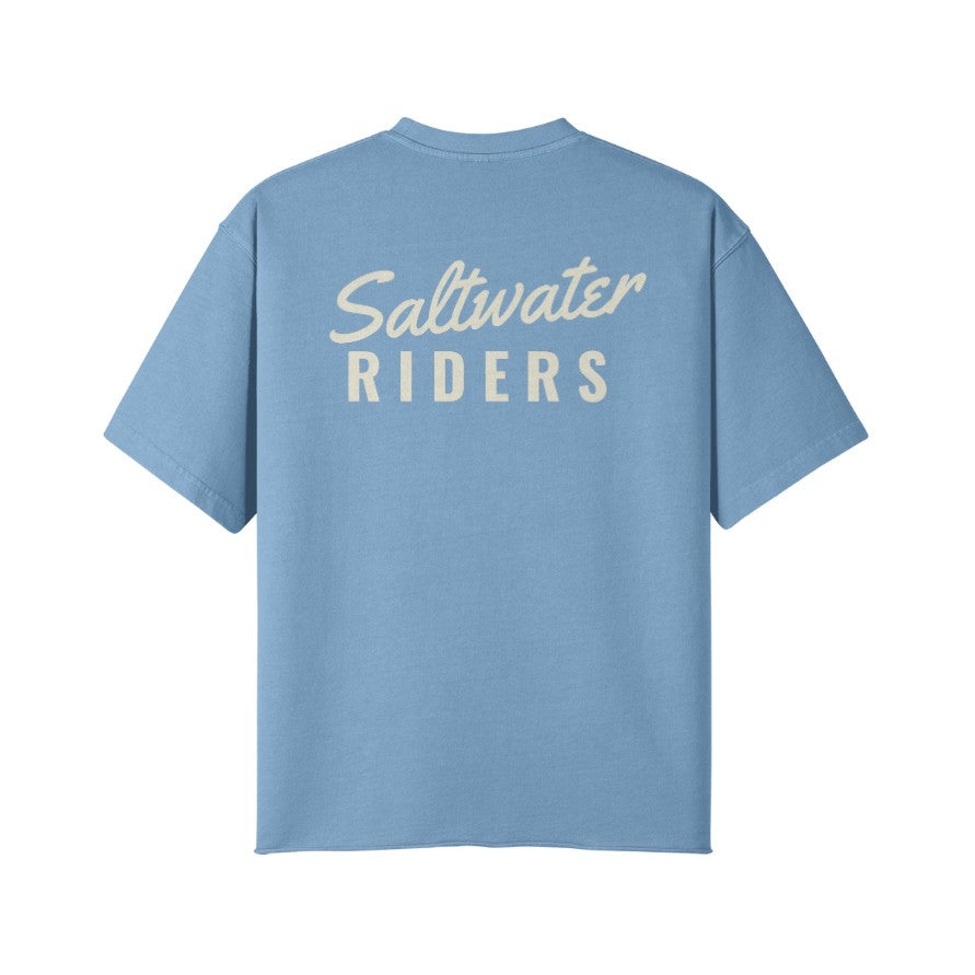T-Shirt SALTWATER RIDERS Rückseite Slate Blue