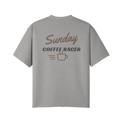 T-Shirt SUNDAY COFFEE RACER Rückseite Light Gray